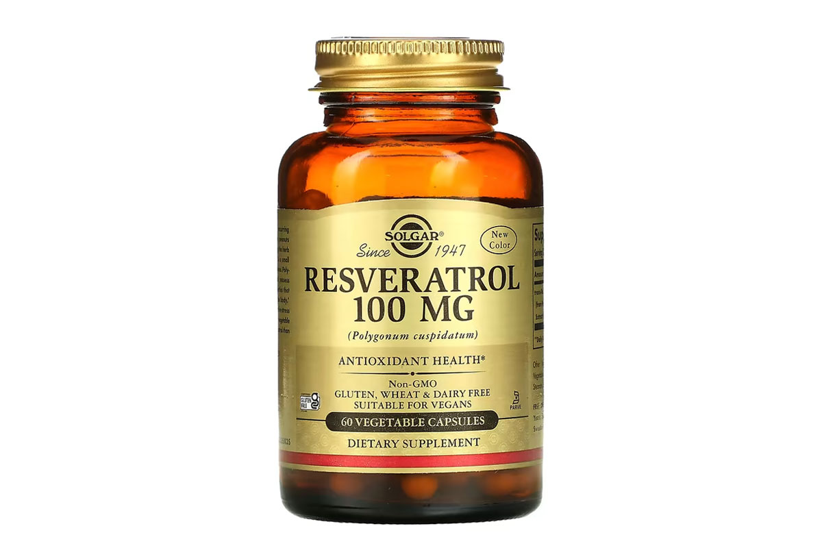 SOLGAR RESVERATROL 100MG 60 VEGETABLE CAPSULES - Apotek Plus Pharmacy