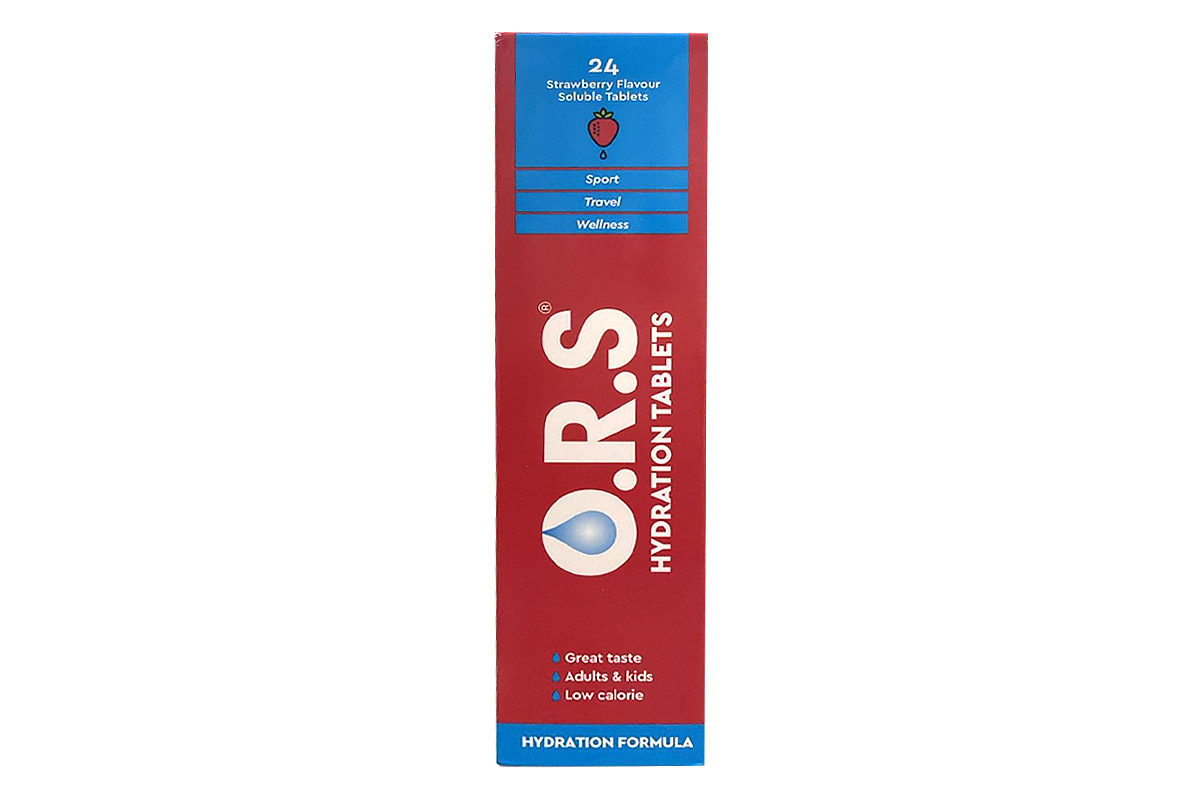 O R S HYDRATION STRAWBERRY FLAVOUR 24 SOLUBLE TABLETS - Apotek Plus Pharmacy