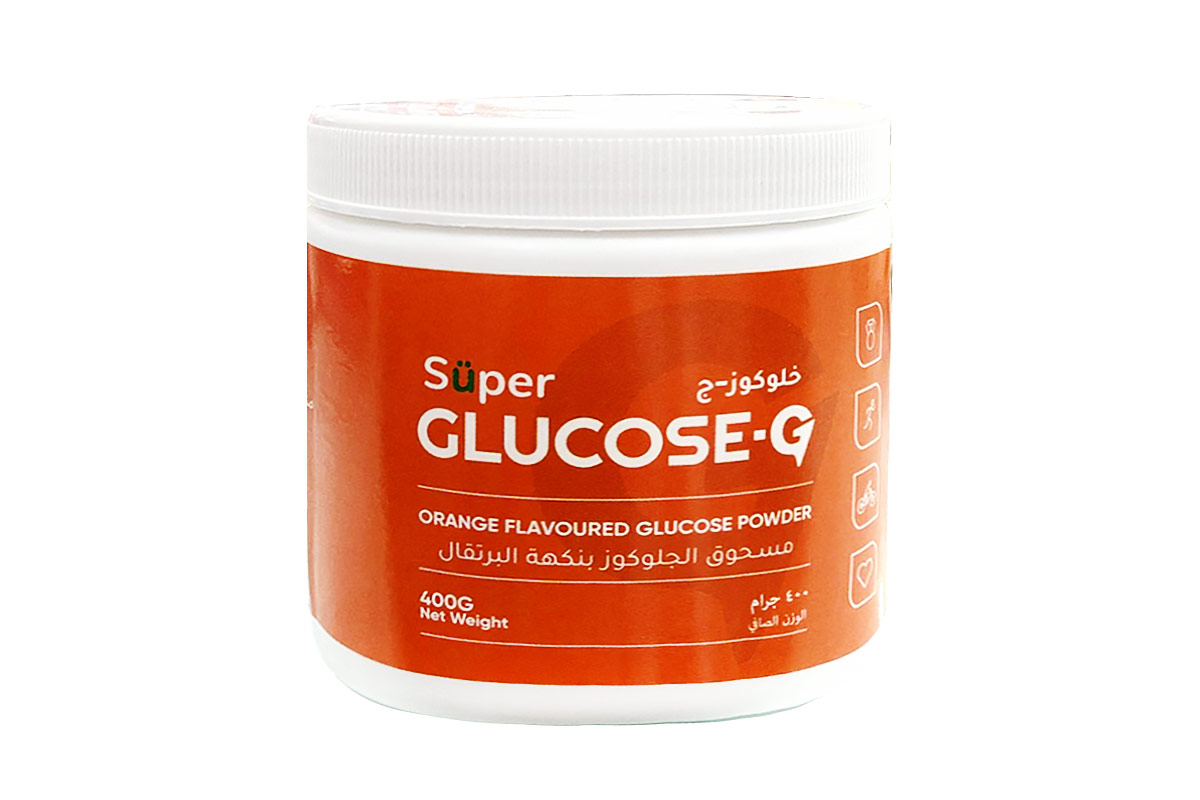 SUPER GLUCOSE G POWDER ORANGE FLAVOUR 400GM - Apotek Plus Pharmacy