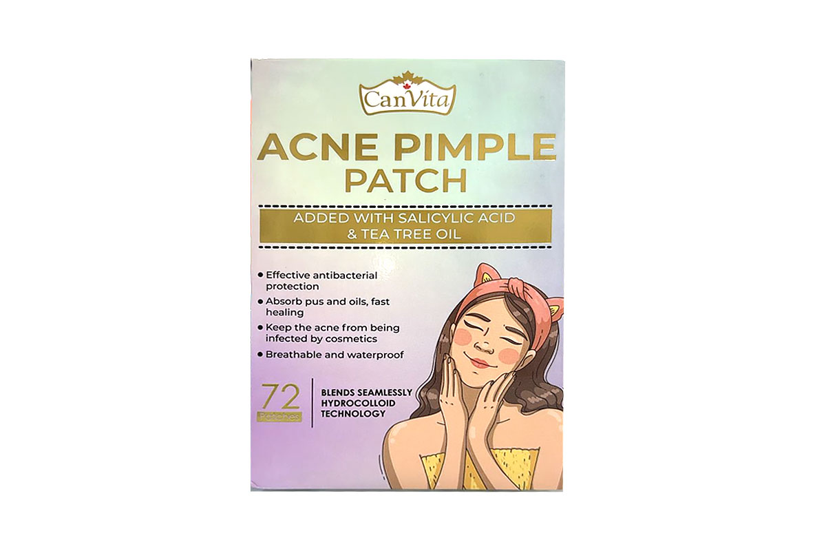 CANVITA ACNE PIMPLE PATCH WITH SALICYLIC ACID AND TEA TREE OIL 72 PATCHES - Apotek Plus Pharmacy