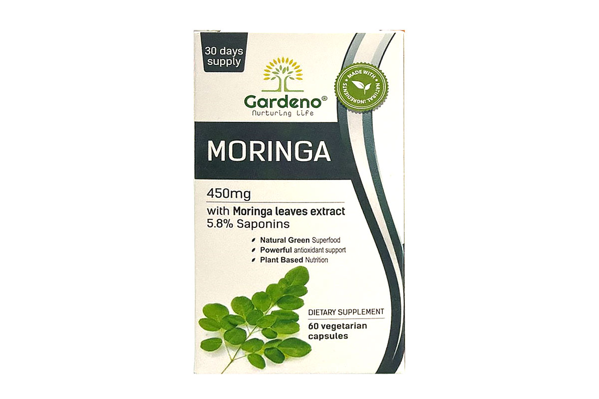 GARDENO MORINGA 450MG 60 VEGETARIAN CAPSULES - Apotek Plus Pharmacy