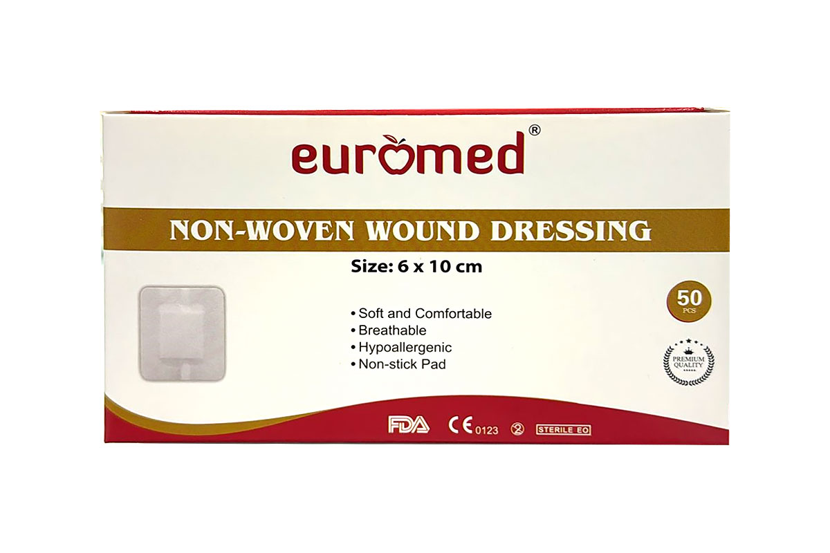 EUROMED NON WOVEN WOUND DRESSING  6X10CM 5 PIECES - Apotek Plus Pharmacy
