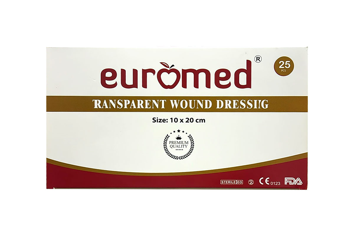 EUROMED TRANSPARENT WOUND DRESSING 10X20CM 5 PIECES - Apotek Plus Pharmacy