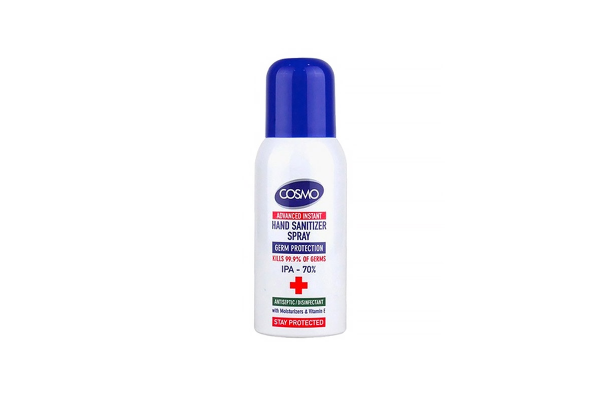 COSMO 70% ISOPROPYL ALCOHOL HAND SANITIZER SPRAY 100ML - Apotek Plus Pharmacy