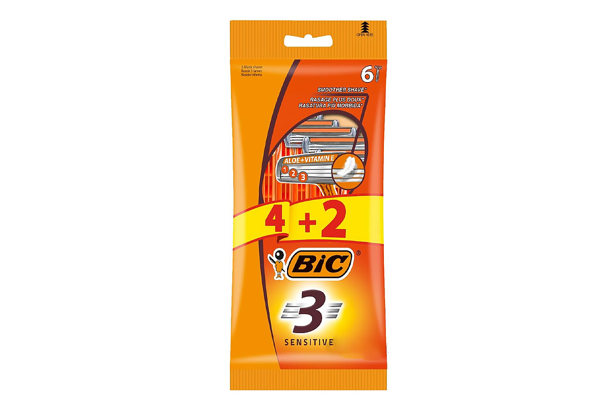 BIC 3 SENSITIVE RAZORS 4 PLUS 2 6 RAZORS - Apotek Plus Pharmacy