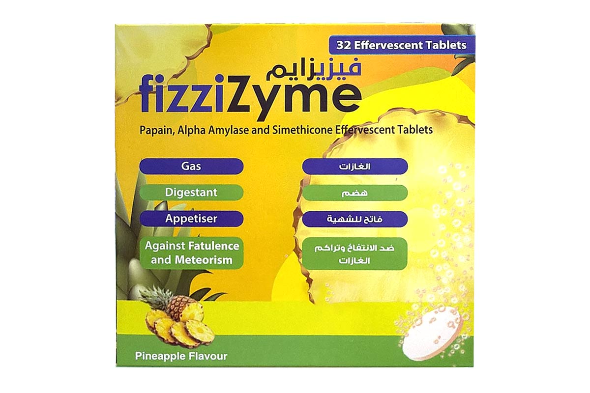 FIZZIZYME PINE APPLE FLAVOUR 32 EFFERVESCENT TABLETS - Apotek Plus Pharmacy