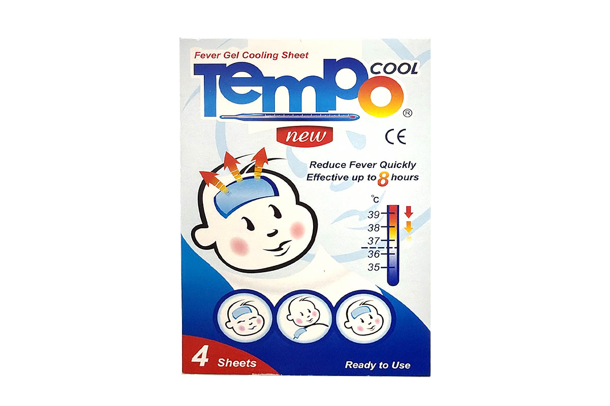 TEMPO NEW COOL REDUCE FEVER PATCH CHILDREN 4 PATCHS - Apotek Plus Pharmacy