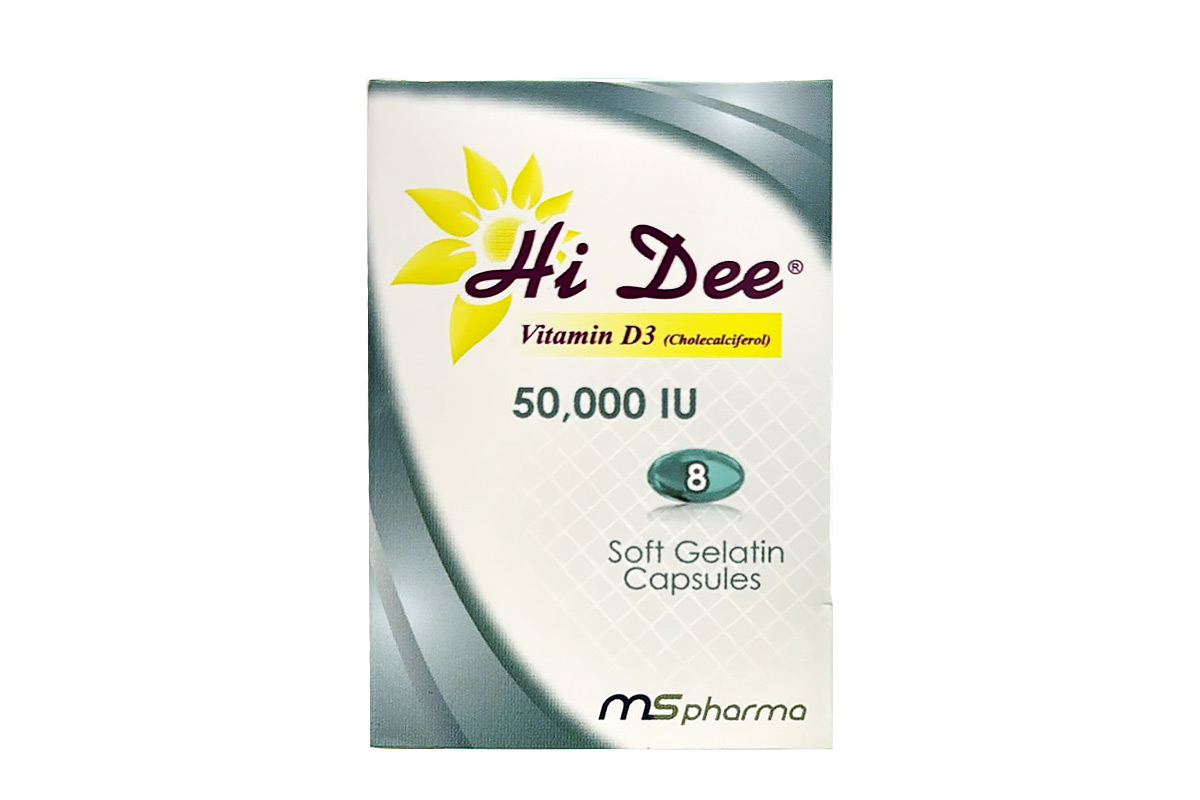 HI DEE VITAMIN D3 50000 IU 8 SOFT GELATIN CAPSULES - Apotek Plus Pharmacy