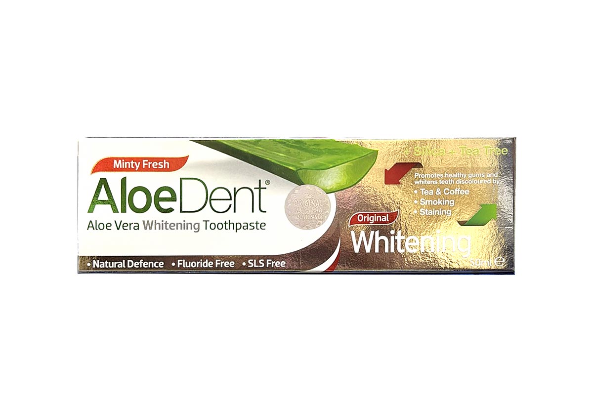 ALOEDENT ALOEVERA WHITENING TOOTHPASTE MINTY FRESH 50ML - Apotek Plus Pharmacy