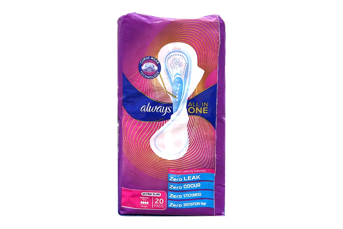 ALWAYS ALL IN ONE ULTRA SLIM ZERO LEAKS LARGE 20 PADS - Apotek Plus Pharmacy