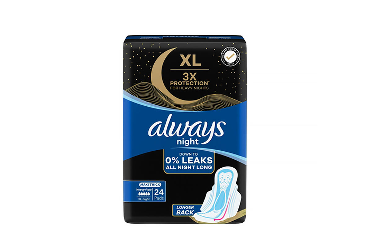 ALWAYS MAXI THICK NIGHT NO LEAKS XL 24 PADS - Apotek Plus Pharmacy
