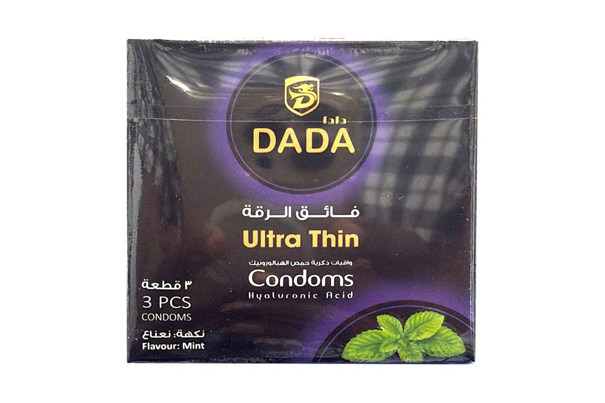 DADA ULTRA THIN CONDOMS MINT FLAVOUR 3 PIECES - Apotek Plus Pharmacy
