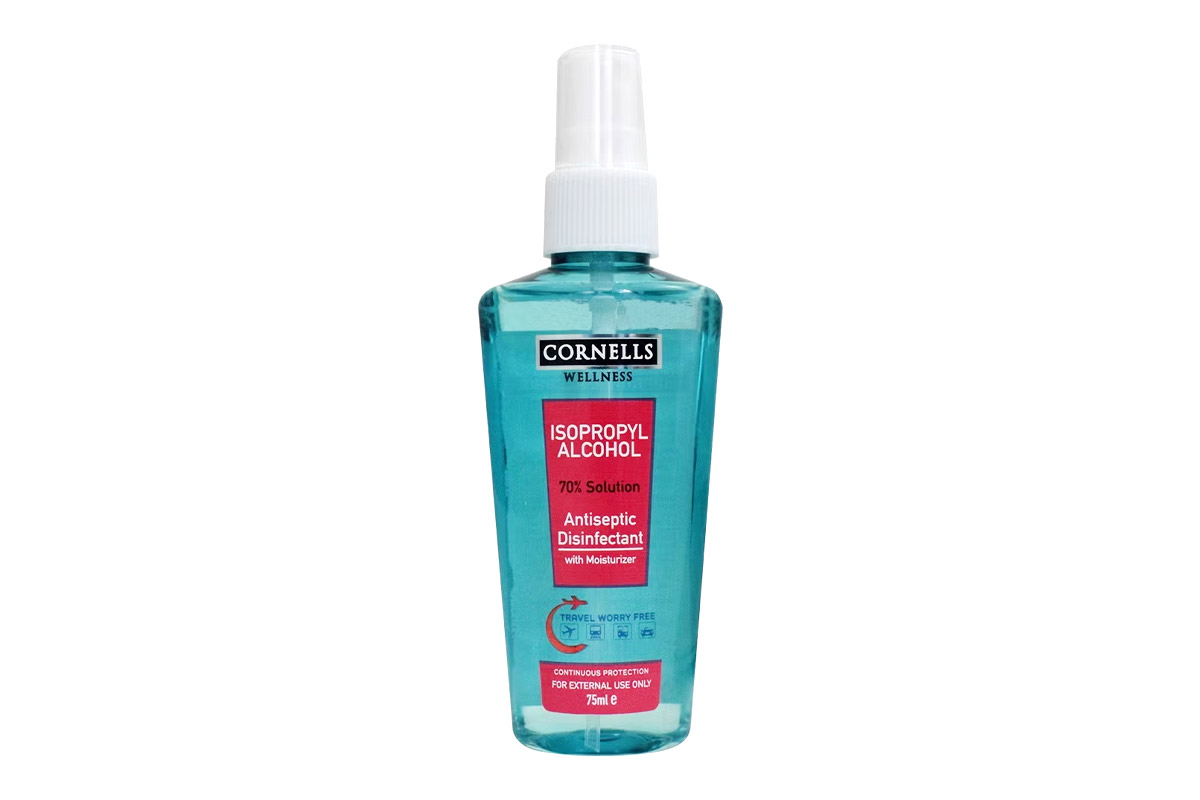 CORNELLS 70% ISOPROPYL ALCOHOL SPRAY 75ML - Apotek Plus Pharmacy