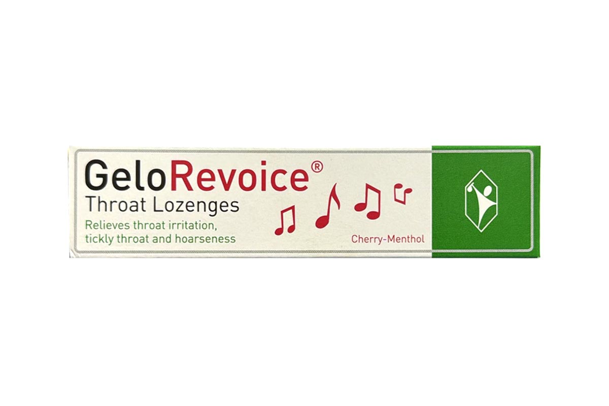 GELO REVOICE THROAT LOZENGES CHERRY AND MENTHOL FLAVOUR 20 PIECES - Apotek Plus Pharmacy
