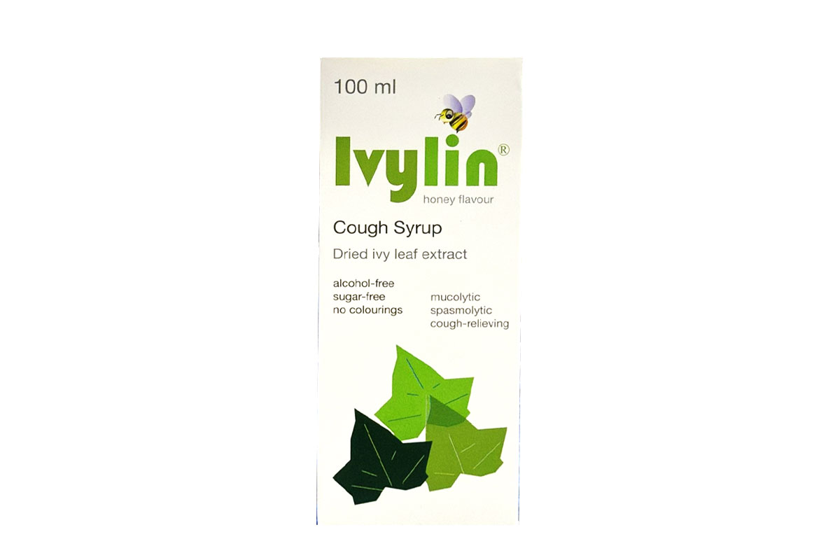 IVYLIN DRIED IVY LEAF EXTRACT COUGH HONEY FLAVOUR SYRUP 100ML - Apotek Plus Pharmacy