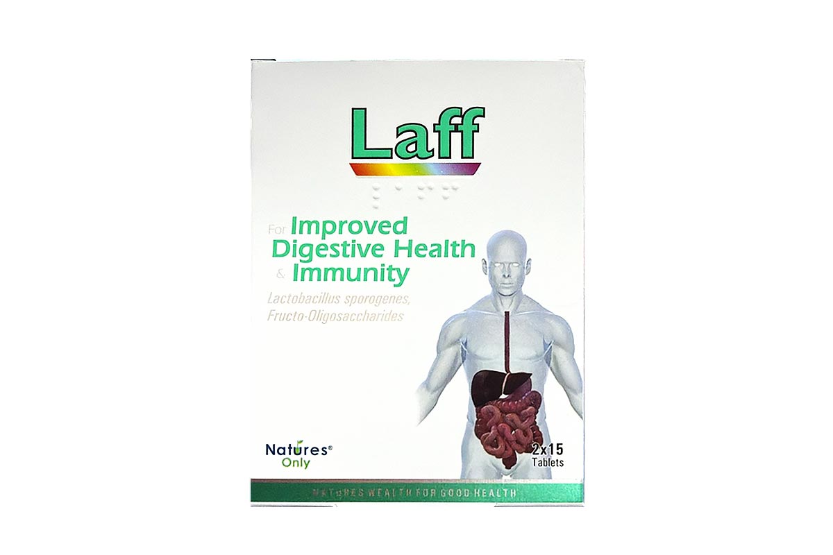 NATURES ONLY LAFF SFOR IMPROVED DIGESTIVE HEALTH AND IMMUNITY 30 TABLET - Apotek Plus Pharmacy