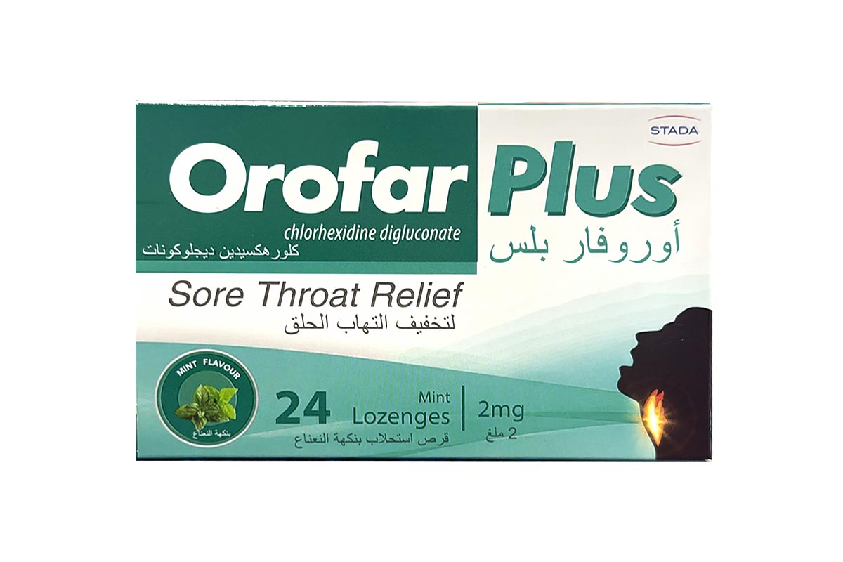OROFAR PLUS SORE THROAT RELIEF MINT 24 LOZENGES - Apotek Plus Pharmacy