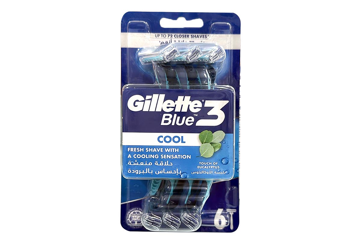 GILLETTE BLUE 3 COOL 6 RAZERS - Apotek Plus Pharmacy