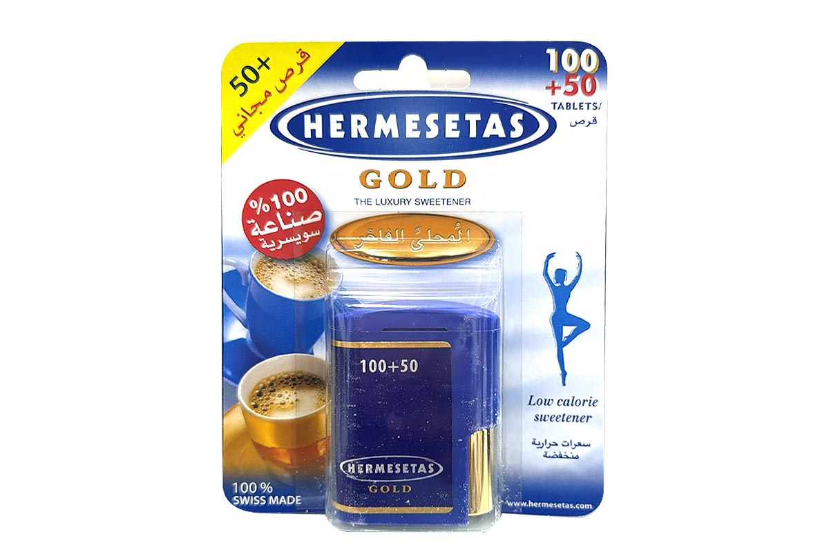 HERMESETAS GOLD SWEETENERS SUGAR 100 PLUS 50 FREE 150 TABLETS - Apotek Plus Pharmacy