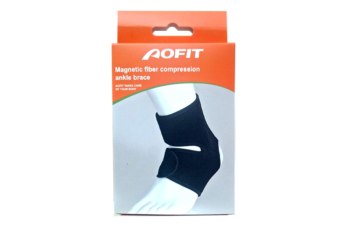 AOFIT MAGNETIC FIBER COMPRESSION ANKLE BRACE - Apotek Plus Pharmacy