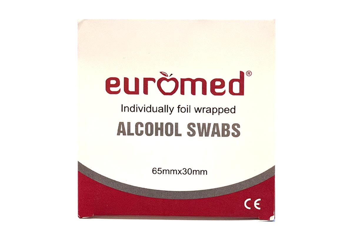 EUROMED ALCOHOL SWABS 200 PIECES - Apotek Plus Pharmacy