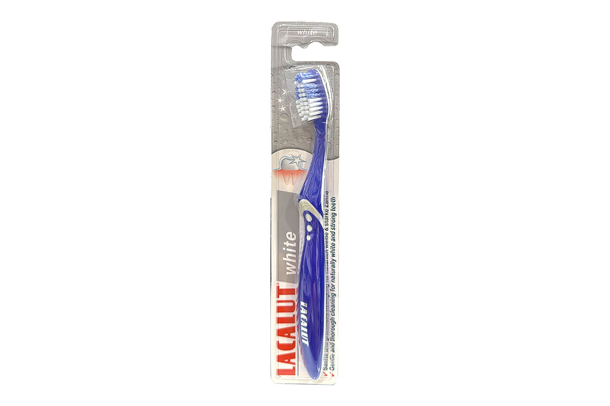 LACALUT WHITE TOOTH BRUSH COLOUR BLUE - Apotek Plus Pharmacy