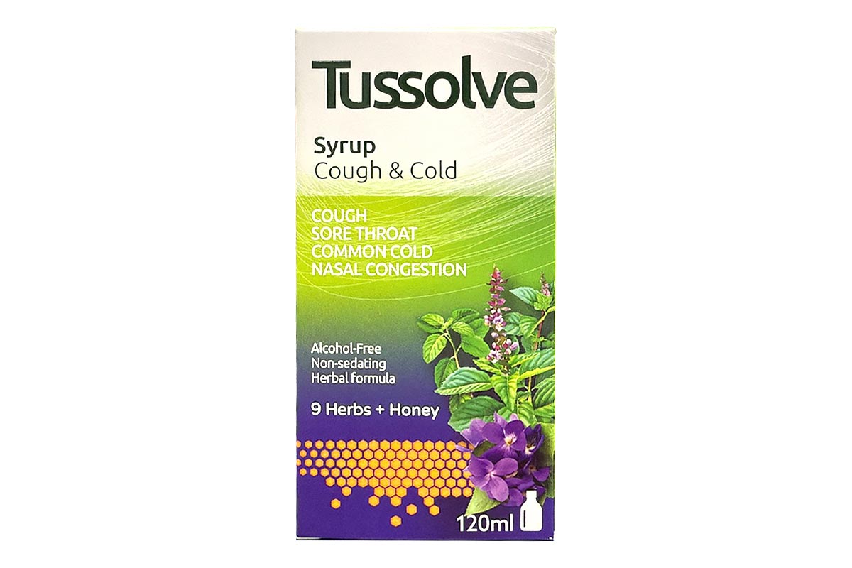 TUSSOLVE COUGH AND COLD SYRUP 120ML - Apotek Plus Pharmacy