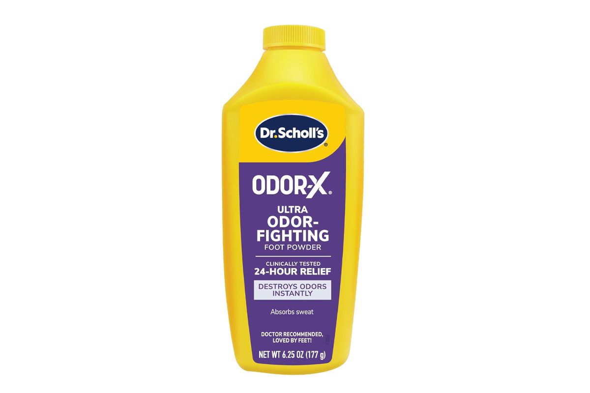DR SCHOLLS ODOR X ULTRA ODOR FIGHTING FOOT POWDER 24 HOUR RELIEF 177GM - Apotek Plus Pharmacy
