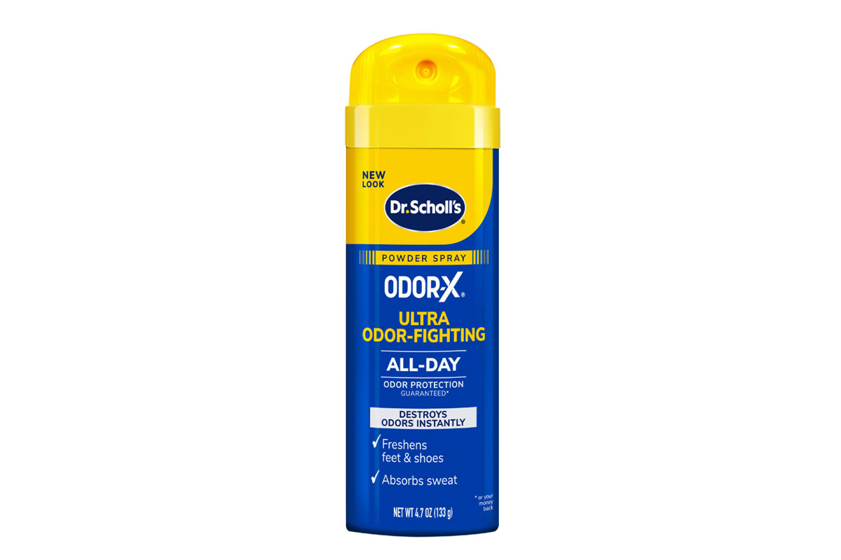 DR SCHOLLS ODOR X ULTRA ODOR FIGHTING ALL DAY POWDER SPRAY 133GM - Apotek Plus Pharmacy