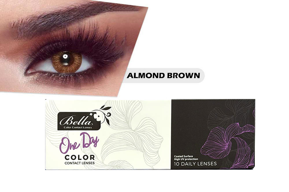 BELLA ONE DAY COLOR CONTACT LENSES ALMOND BROWN 10 PCS - Apotek Plus Pharmacy