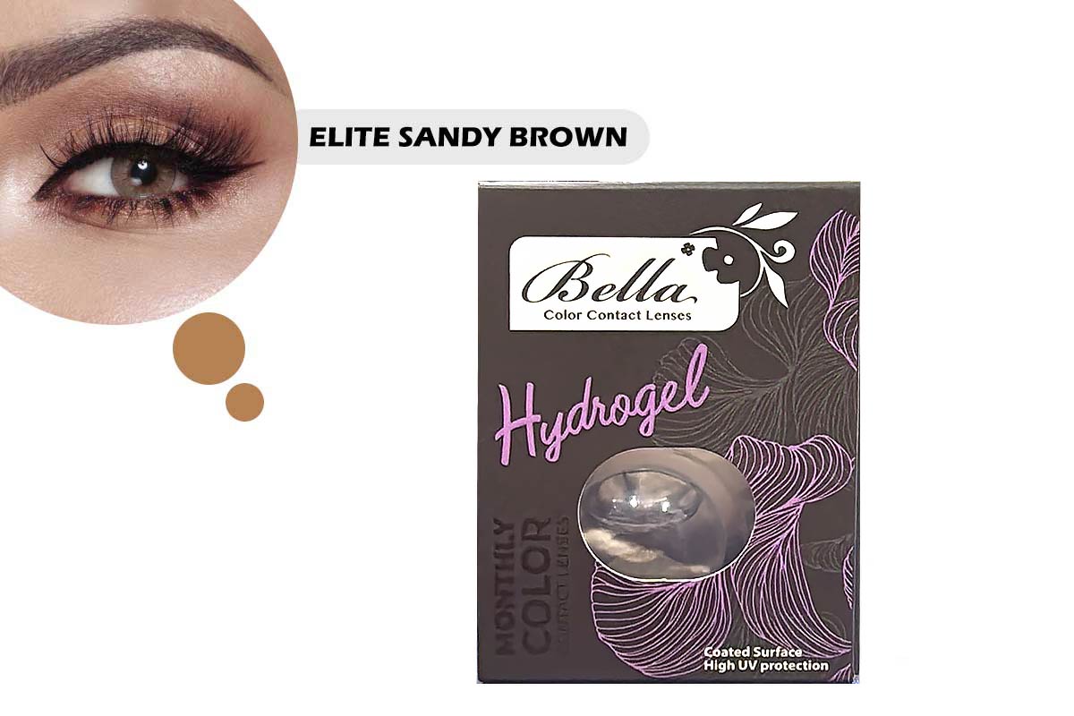 BELLA COLOR CONTACT LENSES ELITE SANDY BROWN - Apotek Plus Pharmacy