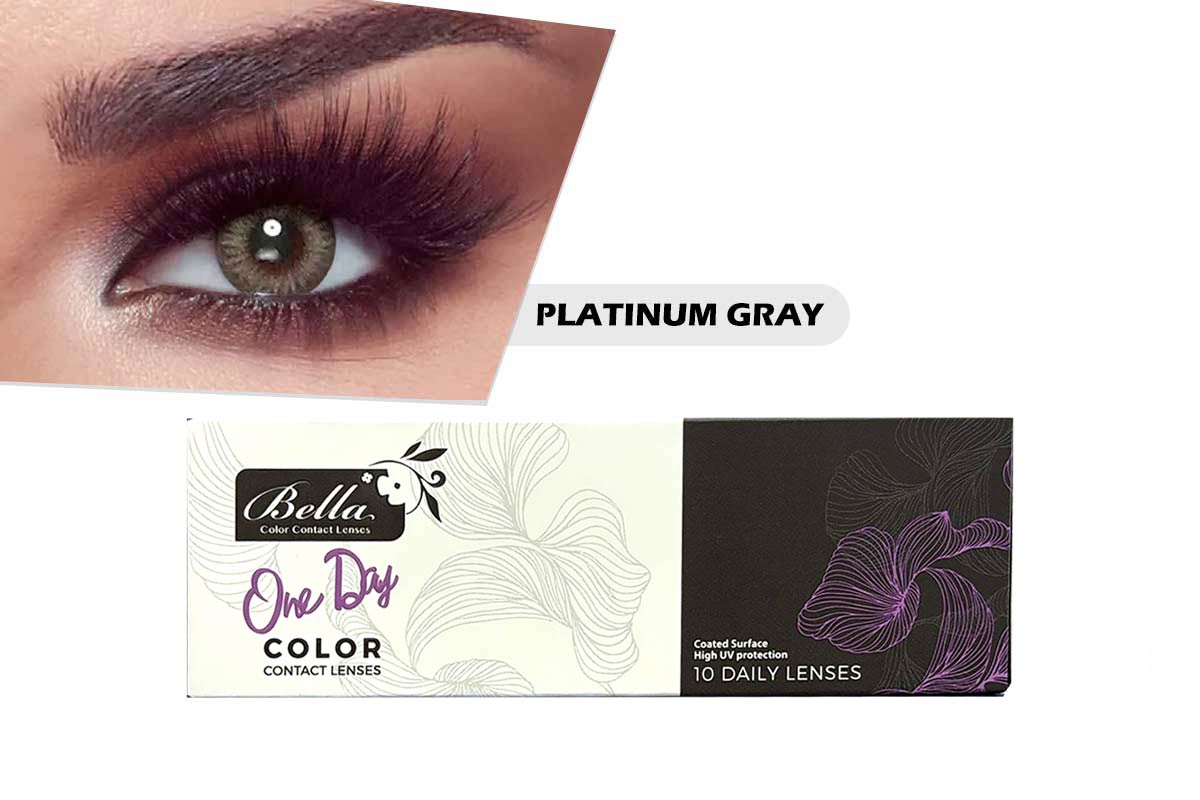 BELLA ONE DAY COLOR CONTACT LENSES PLATINUM GRAY 10 PCS - Apotek Plus Pharmacy