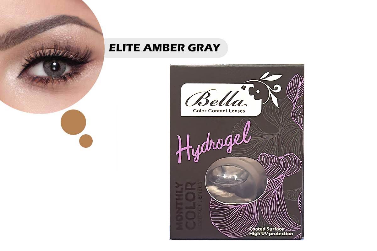 BELLA COLOR CONTACT LENSES ELITE AMBER GRAY - Apotek Plus Pharmacy